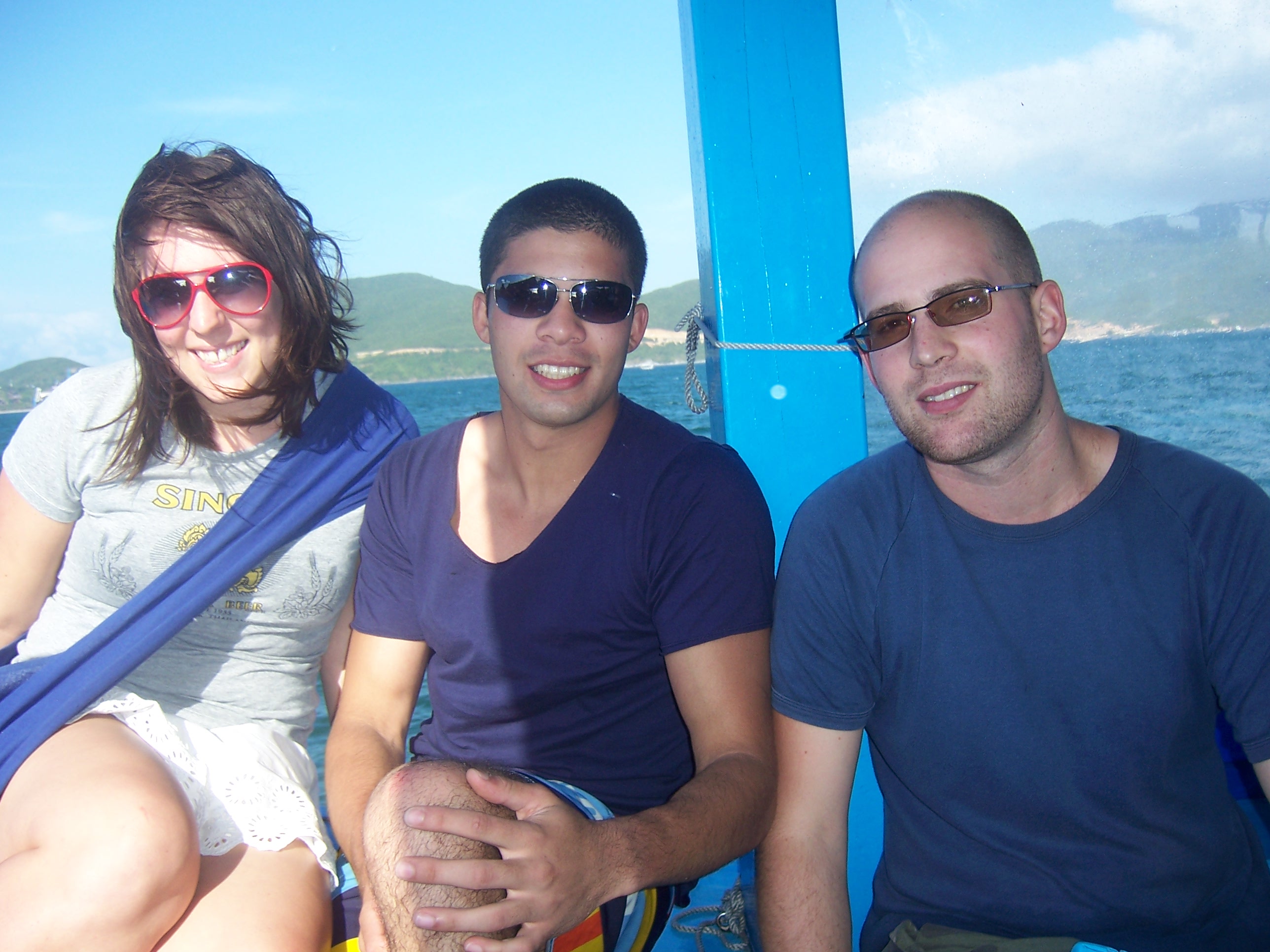 Miriam, James and me on the boat