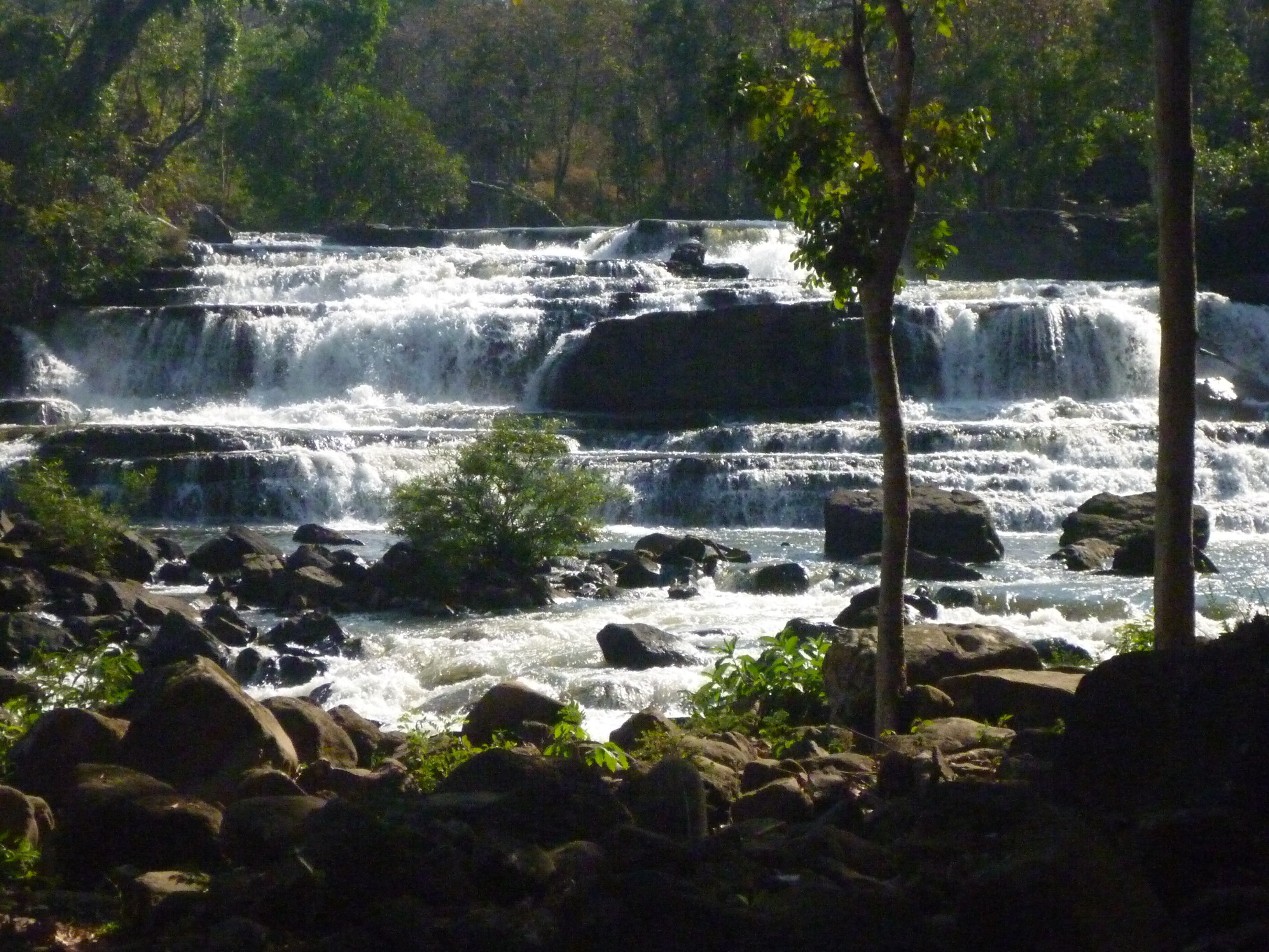 The cascading waterfalls